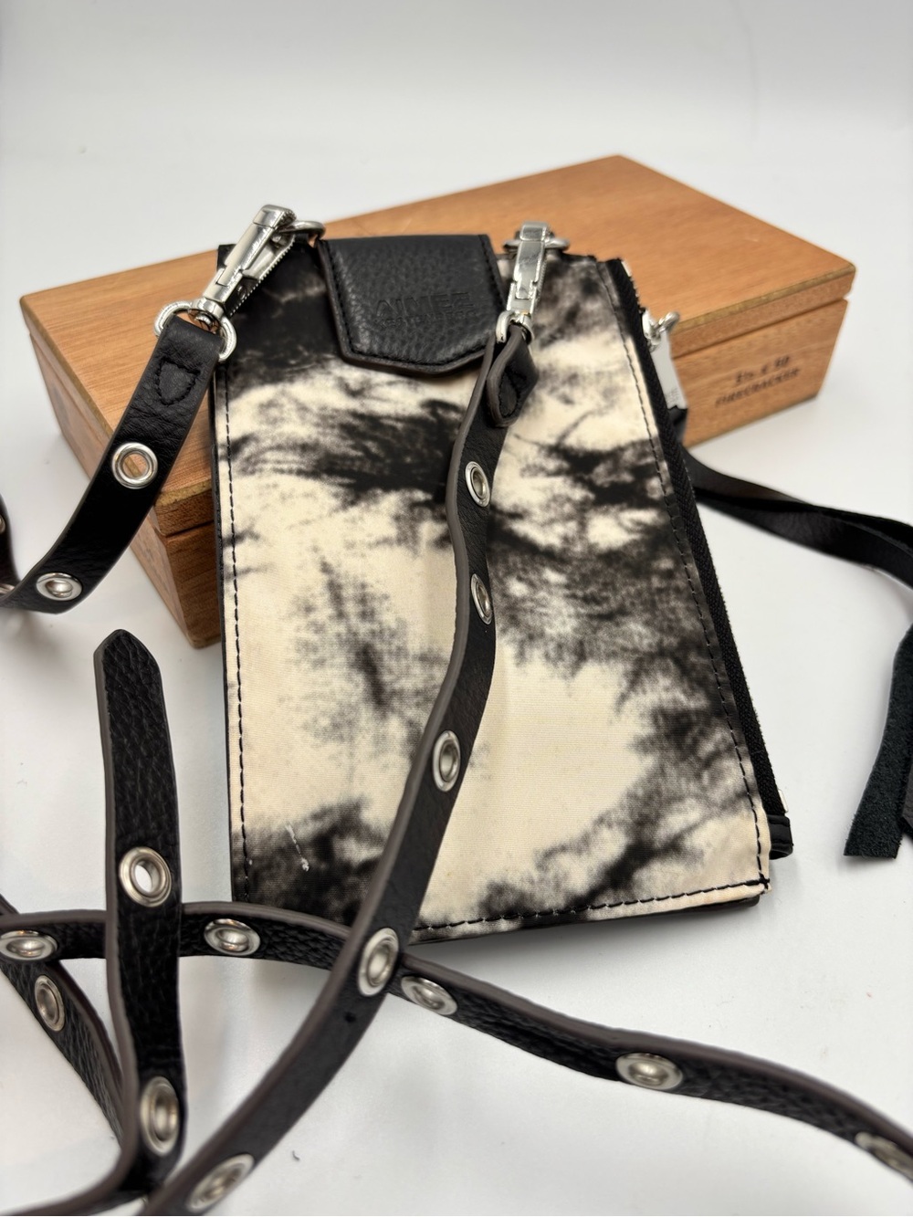 Aimee Kestenberg On Top of the World Slim Phone Leather Crossbody Pouch Tie Dye